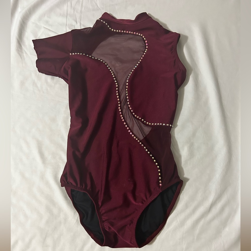 Patrick J Design Award Company Custom Dance Costume Leotard + Swarovski Crystals